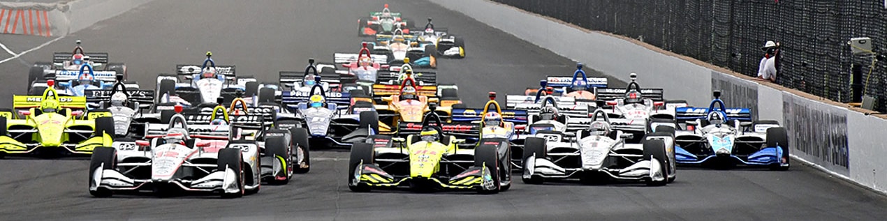 indy cars racing to through the start line McAllen